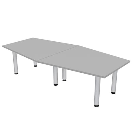 Skutchi Designs 45 in W, 96 in L, 29 in H, Engineered Wood Top, Grey HAR-HEXIR-4693-PT-01